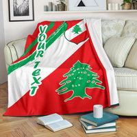 lebanon-personalised-premium-blanket-lebanon-flag-polygon-style24