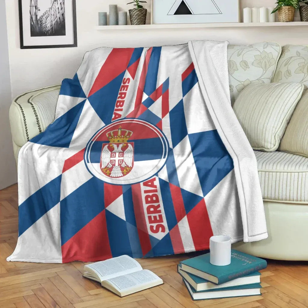 blankets-serbia-flag-color-with-coat-of-arm