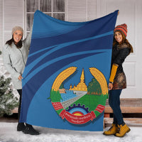 laos-coat-of-arms-premium-blanket-cricket