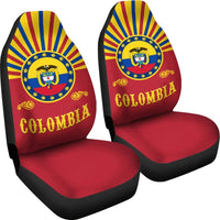 Colombia Coat Of Arms Car Seat Covers RLT7 - Wonder Print Shop