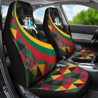 Lithuania car_seat_cover - Lithuania Coat Of Arms with Flag Color RLT6 - Wonder Print Shop
