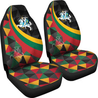 Lithuania car_seat_cover - Lithuania Coat Of Arms with Flag Color RLT6 - Wonder Print Shop