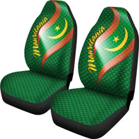 Mauritania Car Seat Covers Mauritania Flag and Coat Of Arms Ver01 RLT12 - Wonder Print Shop