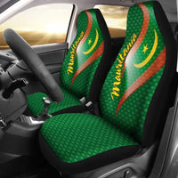 Mauritania Car Seat Covers Mauritania Flag and Coat Of Arms Ver01 RLT12 - Wonder Print Shop