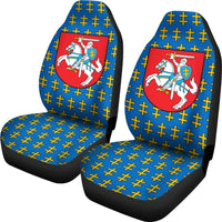 Lithuania car_seat_cover - Cross Double Pattern RLT6 - Wonder Print Shop