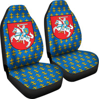 Lithuania car_seat_cover - Cross Double Pattern RLT6 - Wonder Print Shop