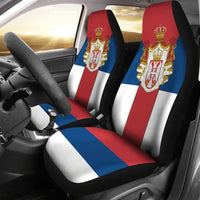 Serbia Flag Car Seat Coat Of Arms RLT7 - Wonder Print Shop