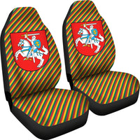 Lithuania flag pattern car seat cover RLT6 - Wonder Print Shop