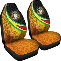 Guyana Car Seat Covers - Guyana Coat of Arms and Jaguar Patterns RLT8 - Wonder Print Shop