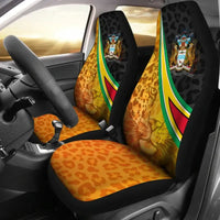 Guyana Car Seat Covers - Guyana Coat of Arms and Jaguar Patterns RLT8 - Wonder Print Shop