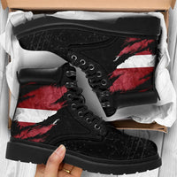 Latvia In Me All Season Boots - Special Grunge Style RLT6 - Wonder Print Shop