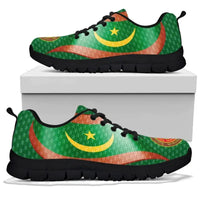 Mauritania Sneakers Mauritania Flag and Coat Of Arms Ver01 RLT12 - Wonder Print Shop