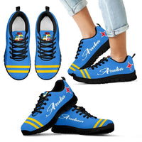 Aruba Sneakers - Aruban Shoes Flag And Coat Of Arms Kid RLT7 - Wonder Print Shop