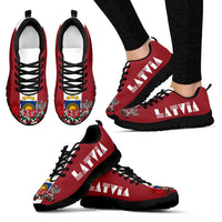 Latvia Flag Sneakers - Coat Of Arms RLT6 - Wonder Print Shop