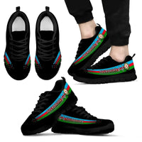 Azerbaijan Heartbeat Sneakers - Black Color RLT8 - Wonder Print Shop