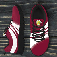 Qatar Coat Of Arms Sneakers Cricket RLT12 - Wonder Print Shop