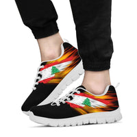 Lebanon Sneakers - Fire Wings and Flag8 RLT6 - Wonder Print Shop