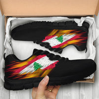 Lebanon Sneakers - Fire Wings and Flag8 RLT6 - Wonder Print Shop