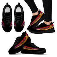 Armenia Heartbeat Sneakers - Black Color RLT8 - Wonder Print Shop