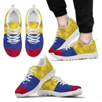 Polygonal Colombia Flag Sneakers RLT7 - Wonder Print Shop