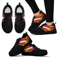 Latvia Sneakers - Fire Wings and Flag8 RLT6 - Wonder Print Shop
