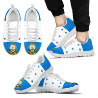 Honduras Sneakers - Honduras Flag and Coat Of Arms Mens/Womens/Kids Shoes RLT8 - Wonder Print Shop