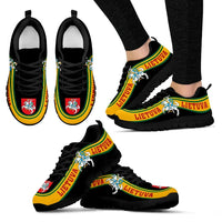 Lithuania Coat Of Arms Sneakers Line Style Black RLT6 - Wonder Print Shop