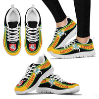 Lithuania Coat Of Arms Sneakers Line Style Black RLT6 - Wonder Print Shop