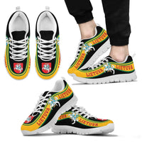 Lithuania Coat Of Arms Sneakers Line Style Black RLT6 - Wonder Print Shop