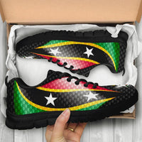 Saint Kitts and Nevis Sneakers Saint Kitts and Nevis Flag Ver 01 RLT6 - Wonder Print Shop