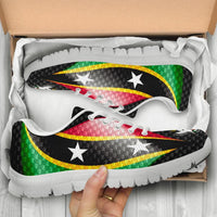Saint Kitts and Nevis Sneakers Saint Kitts and Nevis Flag Ver 01 RLT6 - Wonder Print Shop