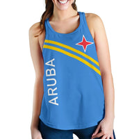 Aruba Women's Racerback tank , Aruba Coat Of Arms RLT7 - Wonder Print Shop