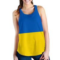 Ukraine Women's Racerback Tank Flag RLT7 - Wonder Print Shop