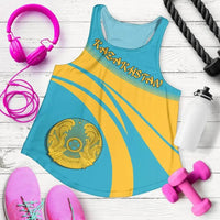 Kazakhstan Coat Of Arms Women Tanktop Cricket RLT8 - Wonder Print Shop