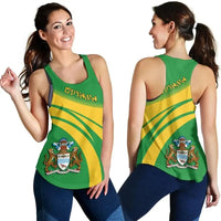 Guyana Coat of Arms Women Tanktop Cricket RLT8 - Wonder Print Shop