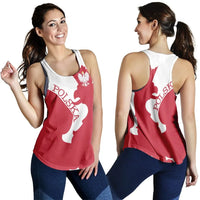 Poland Women's Racerback Tank Flag Jersey RLT7 - Wonder Print Shop