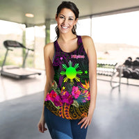 The Phillipines Women's Racerback Tank, Summer Hibiscus RLT6 - Wonder Print Shop