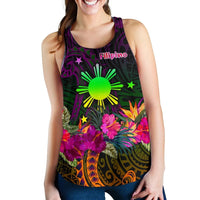The Phillipines Women's Racerback Tank, Summer Hibiscus RLT6 - Wonder Print Shop
