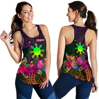 The Phillipines Women's Racerback Tank, Summer Hibiscus RLT6 - Wonder Print Shop