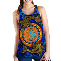Koi Fish Womens Racerback Tank, Koi Fish Yin Yang RLT8 - Wonder Print Shop