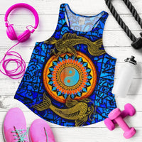 Koi Fish Womens Racerback Tank, Koi Fish Yin Yang RLT8 - Wonder Print Shop