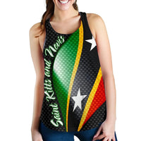 Saint Kitts and Nevis Women's Racerback Tank, Saint Kitts and Nevis Flag, Ver 01 RLT6 - Wonder Print Shop