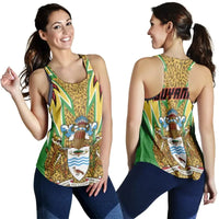 Guyana Womens Racerback Tank Jaguars Coat of Arms RLT8 - Wonder Print Shop