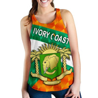 Ivory Coast Women Racerback Tank Sporty Style RLT7 - Wonder Print Shop