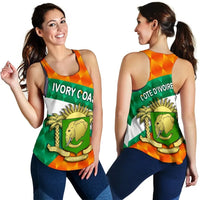 Ivory Coast Women Racerback Tank Sporty Style RLT7 - Wonder Print Shop