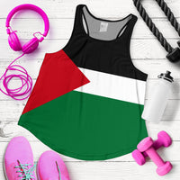 State Of Palestine Women's Racerback Tank Original Flag RLT13 - Wonder Print Shop