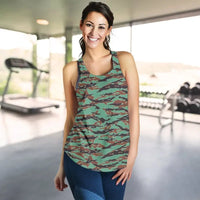 Army Guyana Tiger Stripe Camouflage Seamless Womens Racerback Tank RLT8 - Wonder Print Shop