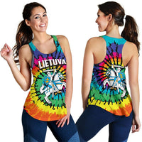 Lithuania Women Racerback Tank Tie Dye RLT6 - Wonder Print Shop