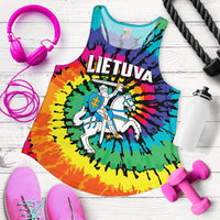 Lithuania Women Racerback Tank Tie Dye RLT6 - Wonder Print Shop