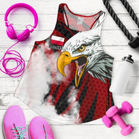 Poland Women Racerback Tank Polish White Eagle Powerful RLT7 - Wonder Print Shop